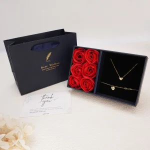 dây chuyền tim mạ vàng tinh tế cho nữ, gold heart necklace elegant