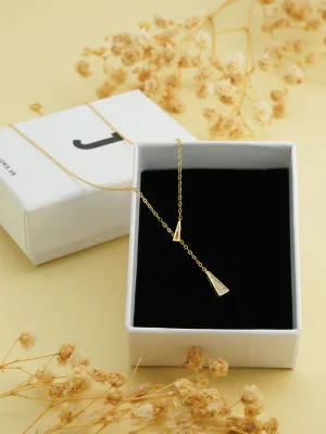 Dây chuyền giọt nước mạ vàng thiết kế tối giản thanh lịch